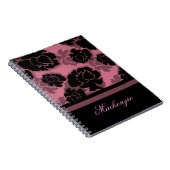 Grungy Bloral Decadence Notebook, rosa Notizblock (Rechte Seite)