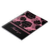 Grungy Bloral Decadence Notebook, rosa Notizblock (Linke Seite)