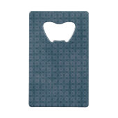Grungy Blue Diamond Pattern Kreditkarten Flaschenöffner (Rückseite)
