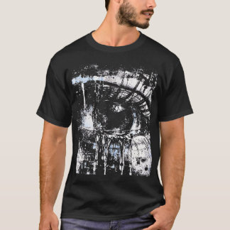 GRUNGY BLUE EYE — Belastetes Fotografisches Auge G T-Shirt