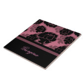 Grungy Blütendekadenz-Tile, rosa Fliese (Seite)