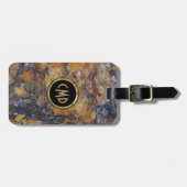 Grungy Brown Imitate Marmorstein Gepäckanhänger (Vorderseite horizontal)