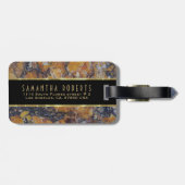 Grungy Brown Imitate Marmorstein Gepäckanhänger (Rückseite horizontal)