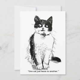 Grungy Cat - Eine Katze führt zu einer anderen Feiertagskarte