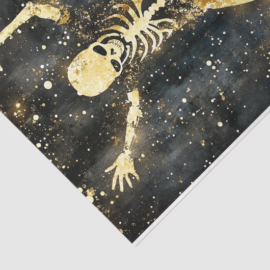 Grungy Cool Skeleton Skateboarding AK2 Decoupage Seidenpapier (Ausschnitt)