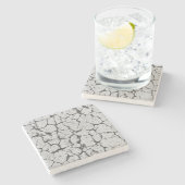 grungy Cracked Paint Concrete Steinuntersetzer (Seitenansicht)