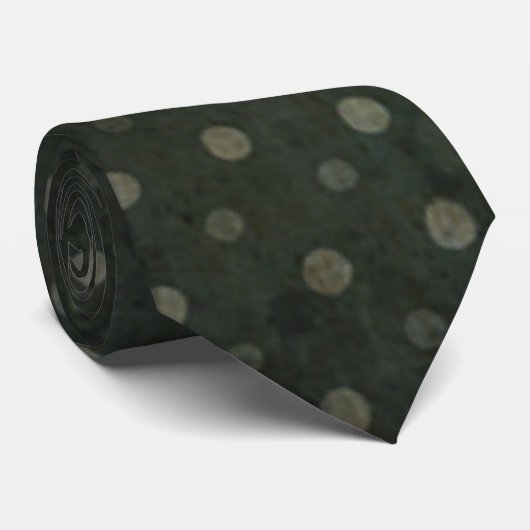 Grungy Dark Polka Dot Krawatte (Gerollt)