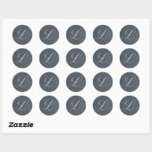 Grungy Denim Stripe Initial Mousepads, Stickers (Blatt)