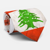Grungy der Libanon-Flagge Krawatte (Gerollt)