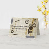 Grungy Dirty Vatertag Card Karte (Gelbe Blume)