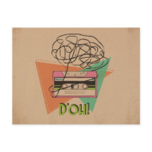 Grungy D'oh Tape Postkarte