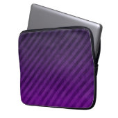 Grungy dunkle lila Streifen Laptopschutzhülle (Vorderseite Links)