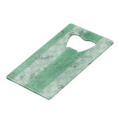 Grungy Fat Green Stripes Geldbeutel Flaschenöffner (Vorderseite Schrägansicht)