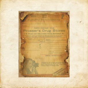 Grungy Film Envelope Scrapbook Paper