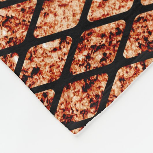 Grungy Fishnets Texture Fleece Blanket (Ecke)