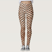 Grungy Fishnets Texture Leggings (Vorderseite)