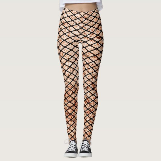 Grungy Fishnets Texture Leggings (Vorderseite)
