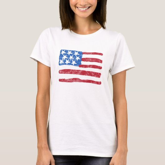 Grungy Flagge T-Shirt (Vorderseite)