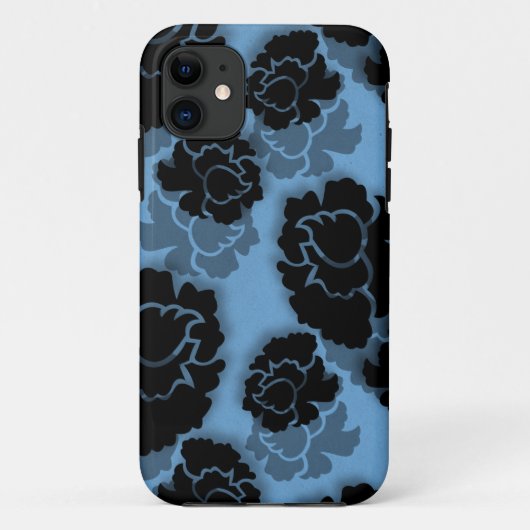 Grungy Floral Decadence BT iPhone 5 Fall, Blau Case-Mate iPhone Hülle (Rückseite)