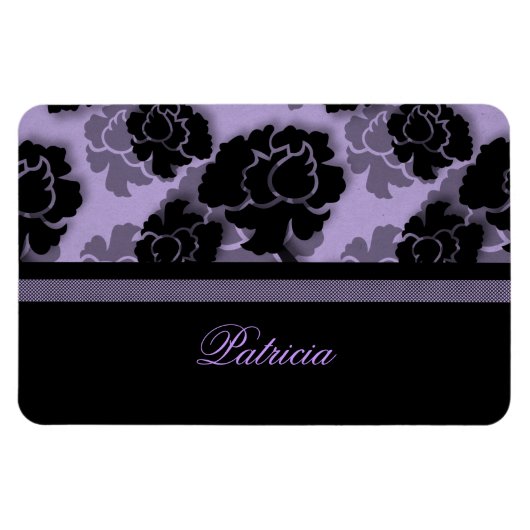 Grungy Floral Decadence Flexi Magnet, Lilac Magnet (Horizontal)