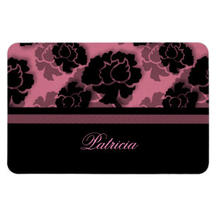 Grungy floral Decadence Flexi Magnet, rosa Magnet