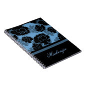Grungy Floral Decadence Notebook, blau Notizblock (Rechte Seite)
