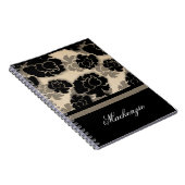 Grungy Floral Decadence Notebook, Elfenbein Notizblock (Rechte Seite)