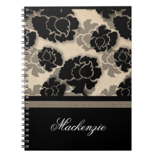 Grungy Floral Decadence Notebook, Elfenbein Notizblock