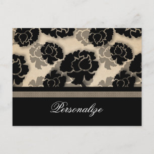 Grungy Floral Decadence Postcard, Elfenbeinbeige Postkarte