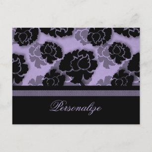 Grungy Floral Decadence Postcard, Lavendel Postkarte