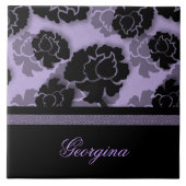 grungy floral Decadence Tile, Lilac Fliese (Vorderseite)