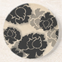 Grungy Floral Decadence Untersetzer, Elfenbein