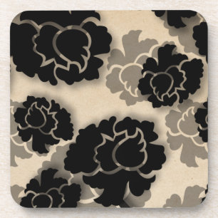 Grungy Floral Decadence Untersetzer Set, Elfenbein