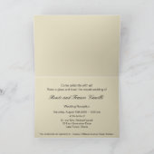 Grungy Floral Wedding Reception Foto Einladung (Innenseite)