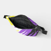 Grungy Funky ZigZag Abstrakte Flag für nichtbinäre Bauchtasche (Offen)