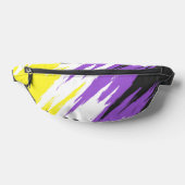Grungy Funky ZigZag Abstrakte Flag für nichtbinäre Bauchtasche (Ablage )