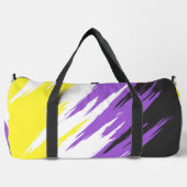 Grungy Funky ZigZag Abstrakte Flag für nichtbinäre Duffle Bag (Vorderseite)