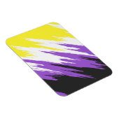 Grungy Funky ZigZag Abstrakte Flag für nichtbinäre Magnet (Rechte Seite)