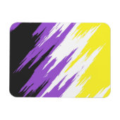 Grungy Funky ZigZag Abstrakte Flag für nichtbinäre Magnet (Horizontal)