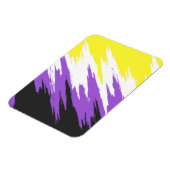 Grungy Funky ZigZag Abstrakte Flag für nichtbinäre Magnet (Linke Seite)