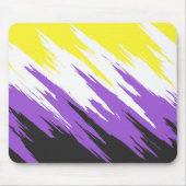 Grungy Funky ZigZag Abstrakte Flag für nichtbinäre Mousepad (Vorne)