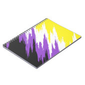 Grungy Funky ZigZag Abstrakte Flag für nichtbinäre Notizblock (Linke Seite)