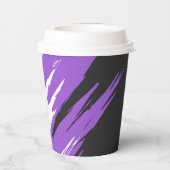 Grungy Funky ZigZag Abstrakte Flag für nichtbinäre Pappbecher (Rückseite)