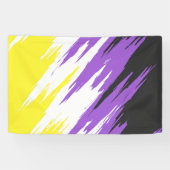 Grungy Funky ZigZag Abstrakte nichtbinäre Pride-Fl Banner (Horizontal)