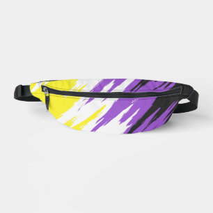 Grungy Funky ZigZag Abstrakte nichtbinäre Pride-Fl Bauchtasche