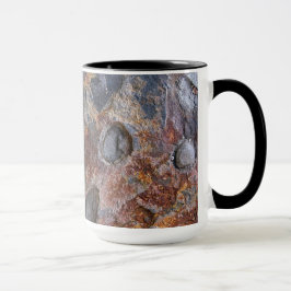 Grungy Geologie-Felsen-Beschaffenheit mit Namen Tasse
