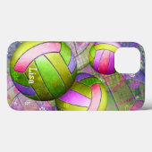 Grungy Girls' Volleyball Case-Mate iPhone Hülle (Rückseite (Horizontal))