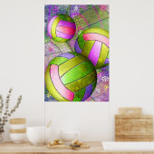 Grungy Girls' Volleyball Poster (Küche)