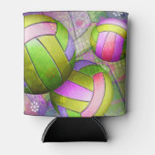 Grungy Girly Volleyball Dosenkühler (Vorderseite)