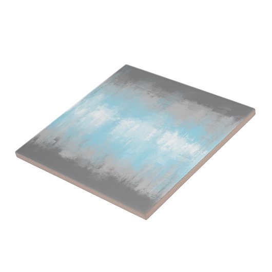Grungy Glitchy Funky Abstrakt Demiboy Pride Flag Fliese (Seite)